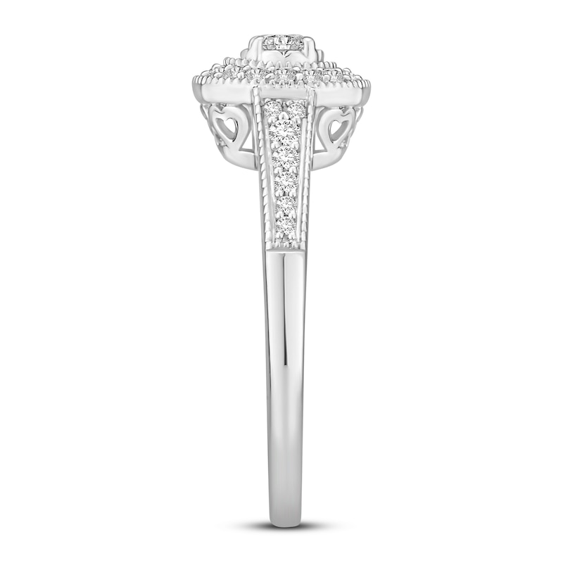 Diamond Engagement Ring 3/8 ct tw Round-cut 10K White Gold