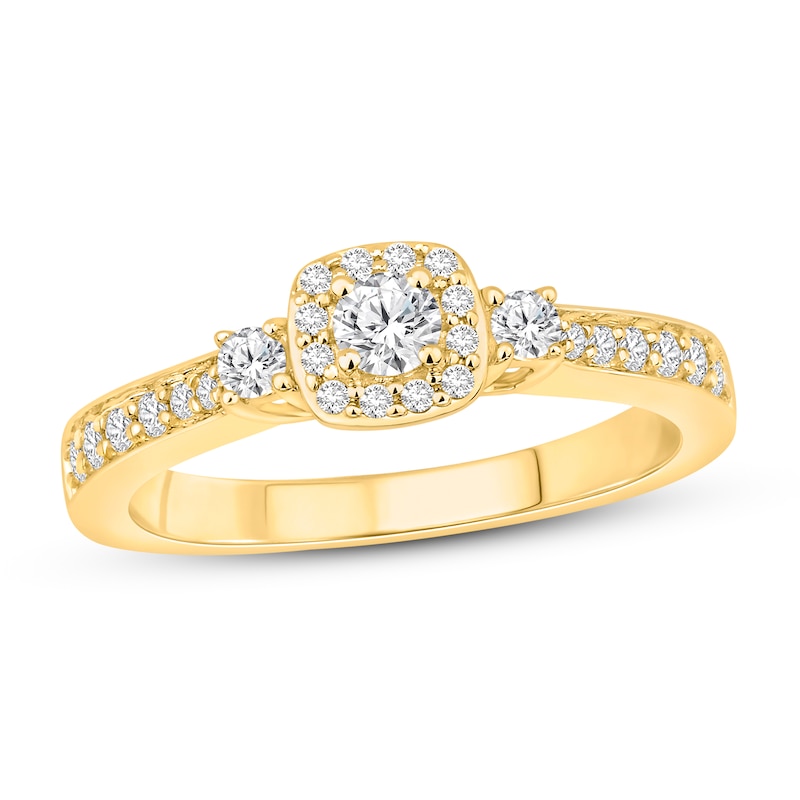 Main Image 1 of Now + Forever Diamond Engagement Ring 1/2 ct tw Round-cut 10K Yellow Gold