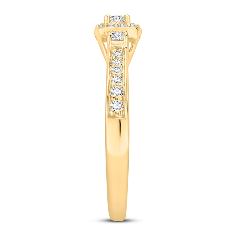 Main Image 3 of Now + Forever Diamond Engagement Ring 1/2 ct tw Round-cut 10K Yellow Gold