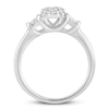Thumbnail Image 2 of Now + Forever Diamond Engagement Ring 3/8 ct tw Round & Baguette 10K White Gold