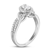 Diamond Engagement Ring 5/8 ct tw Oval & Round-cut in 14K White Gold