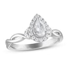 Thumbnail Image 1 of Now + Forever Diamond Engagement Ring 5/8 ct tw Pear & Round-cut in 14K White Gold