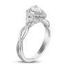 Diamond Engagement Ring 5/8 ct tw Pear & Round-cut in 14K White Gold