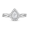 Thumbnail Image 3 of Now + Forever Diamond Engagement Ring 5/8 ct tw Pear & Round-cut in 14K White Gold