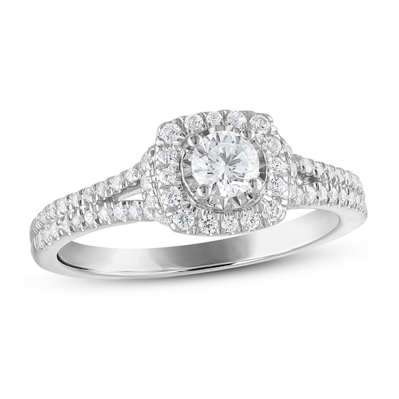 Now + Forever Diamond Engagement Ring 5/8 ct tw in 14K White Gold