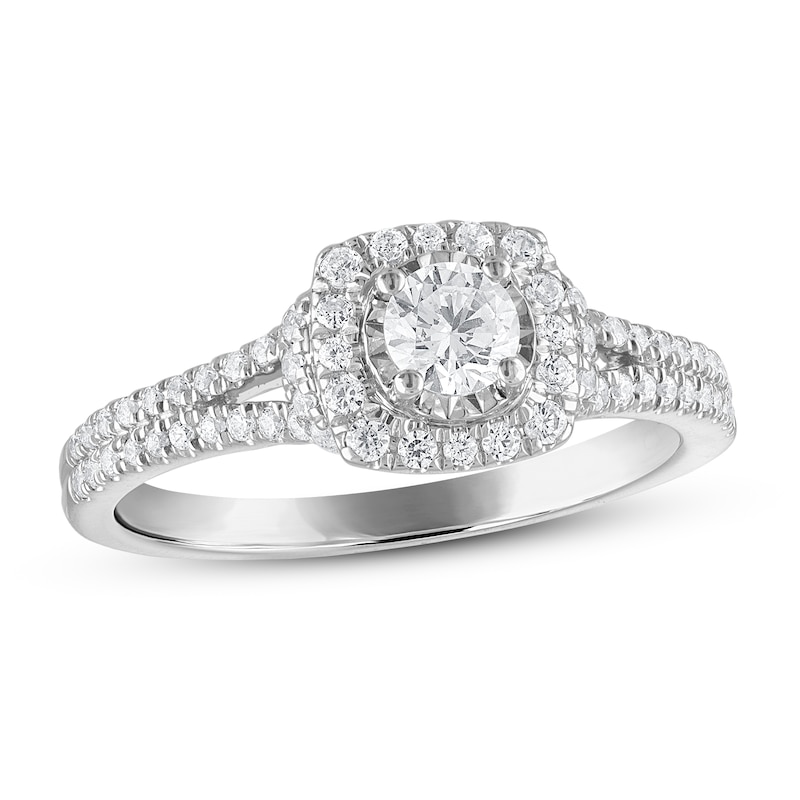 Diamond Engagement Ring 5/8 ct tw in 14K White Gold
