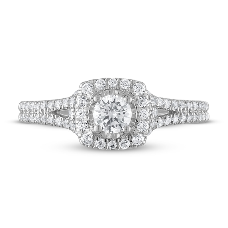 Diamond Engagement Ring 5/8 ct tw in 14K White Gold