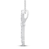 Thumbnail Image 3 of Neil Lane Diamond Cross Necklace 1/2 ct tw Round & Baguette 14K White Gold 19&quot;
