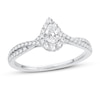 Thumbnail Image 0 of Diamond Engagement Ring 1/2 ct tw Pear & Round 14K White Gold