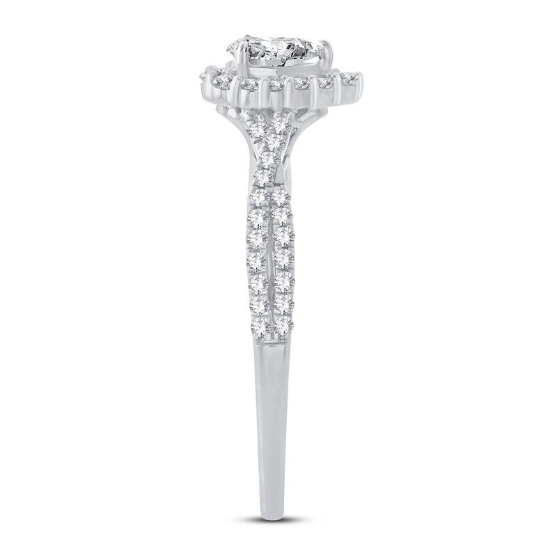 Main Image 2 of Now + Forever Diamond Engagement Ring 1/2 ct tw Pear & Round 14K White Gold