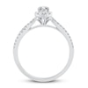 Thumbnail Image 2 of Diamond Engagement Ring 1/2 ct tw Pear & Round 14K White Gold