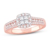 Thumbnail Image 1 of Now + Forever Diamond Engagement Ring 5/8 ct tw Princess & Round 14K Rose Gold