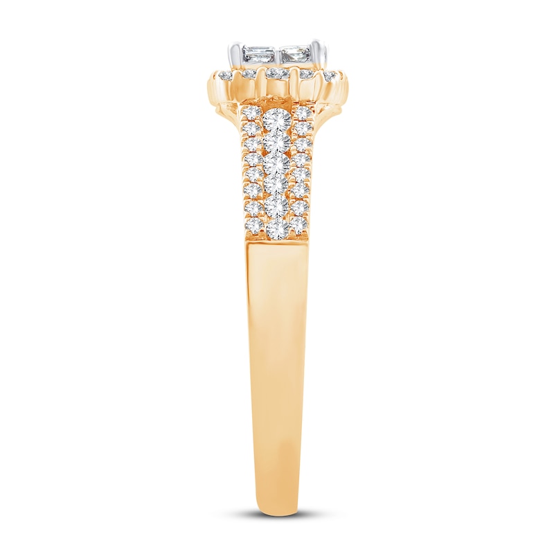 Main Image 2 of Now + Forever Diamond Engagement Ring 5/8 ct tw Princess & Round 14K Yellow Gold