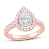 Thumbnail Image 1 of Now + Forever Diamond Engagement Ring 1 ct tw Pear & Round 14K Rose Gold