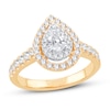 Thumbnail Image 1 of Now + Forever Diamond Engagement Ring 1 ct tw Pear & Round 14K Yellow Gold