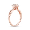 Thumbnail Image 2 of Now + Forever Diamond Engagement Ring 1/2 ct tw Pear & Round 14K Rose Gold
