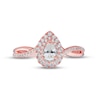 Thumbnail Image 3 of Now + Forever Diamond Engagement Ring 1/2 ct tw Pear & Round 14K Rose Gold
