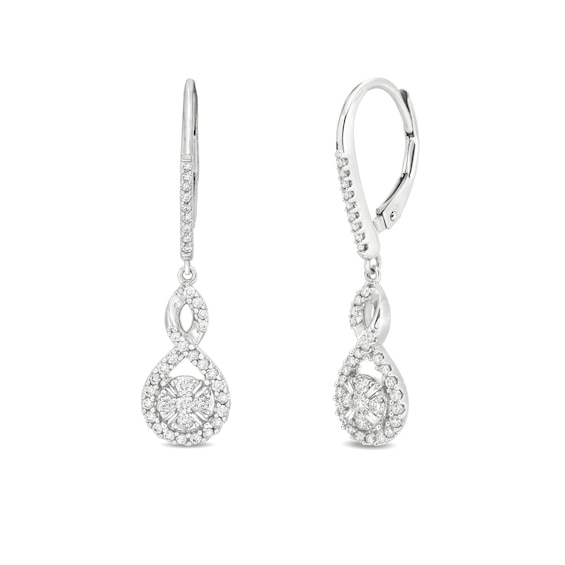 Neil Lane Diamond Dangle Earrings 1/2 ct tw 14K White Gold | Kay