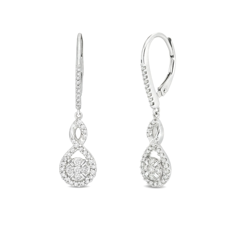 Neil Lane Diamond Dangle Earrings 1/2 ct tw 14K White Gold