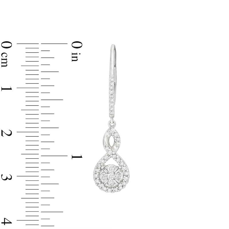 Main Image 2 of Neil Lane Diamond Dangle Earrings 1/2 ct tw 14K White Gold