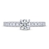 Thumbnail Image 3 of THE LEO Ideal Cut Diamond Engagement Ring 3/4 ct tw Round-cut 14K White Gold