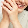 Thumbnail Image 2 of THE LEO Ideal Cut Diamond Three-Stone Engagement Ring 1 ct tw 14K White Gold