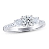 Thumbnail Image 0 of THE LEO Ideal Cut Diamond Three-Stone Engagement Ring 1 ct tw 14K White Gold