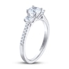 Thumbnail Image 2 of THE LEO Ideal Cut Diamond Three-Stone Engagement Ring 1 ct tw 14K White Gold