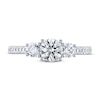 Thumbnail Image 2 of THE LEO Ideal Cut Diamond Three-Stone Engagement Ring 1 ct tw 14K White Gold