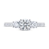 Thumbnail Image 3 of THE LEO Ideal Cut Diamond Three-Stone Engagement Ring 1 ct tw 14K White Gold