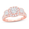 Thumbnail Image 1 of Memories Moments Magic Diamond Engagement Ring 1-1/2 ct tw Round-cut 14K Rose Gold