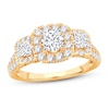 Thumbnail Image 1 of Memories Moments Magic Diamond Engagement Ring 1-1/2 ct tw Round-cut 14K Yellow Gold