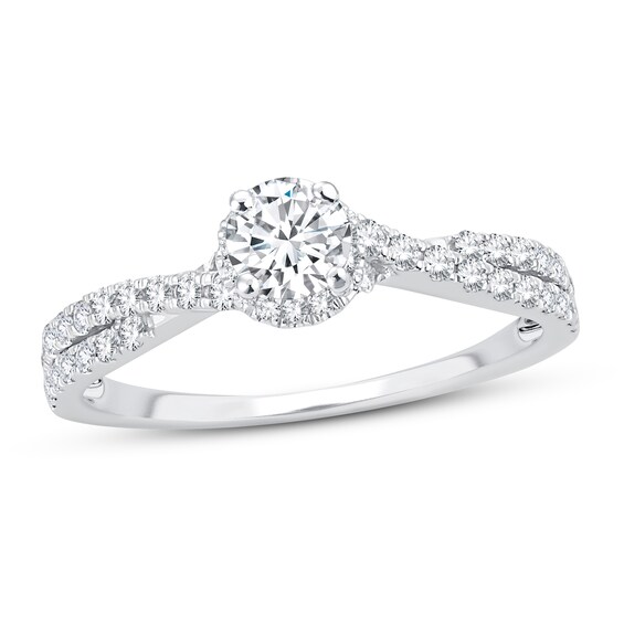 Now + Forever Diamond Engagement Ring 3/4 ct tw Round-cut 14K White Gold
