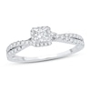 Thumbnail Image 1 of Now + Forever Diamond Engagement Ring 3/4 ct tw Princess & Round 14K White Gold