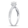 Thumbnail Image 2 of Now + Forever Diamond Engagement Ring 3/4 ct tw Princess & Round 14K White Gold