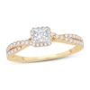 Thumbnail Image 1 of Now + Forever Diamond Engagement Ring 3/4 ct tw Princess & Round 14K Yellow Gold