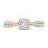 Thumbnail Image 3 of Now + Forever Diamond Engagement Ring 3/4 ct tw Princess & Round 14K Yellow Gold