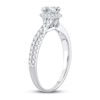 Diamond Engagement Ring 3/4 ct tw Oval & Round  14K White Gold