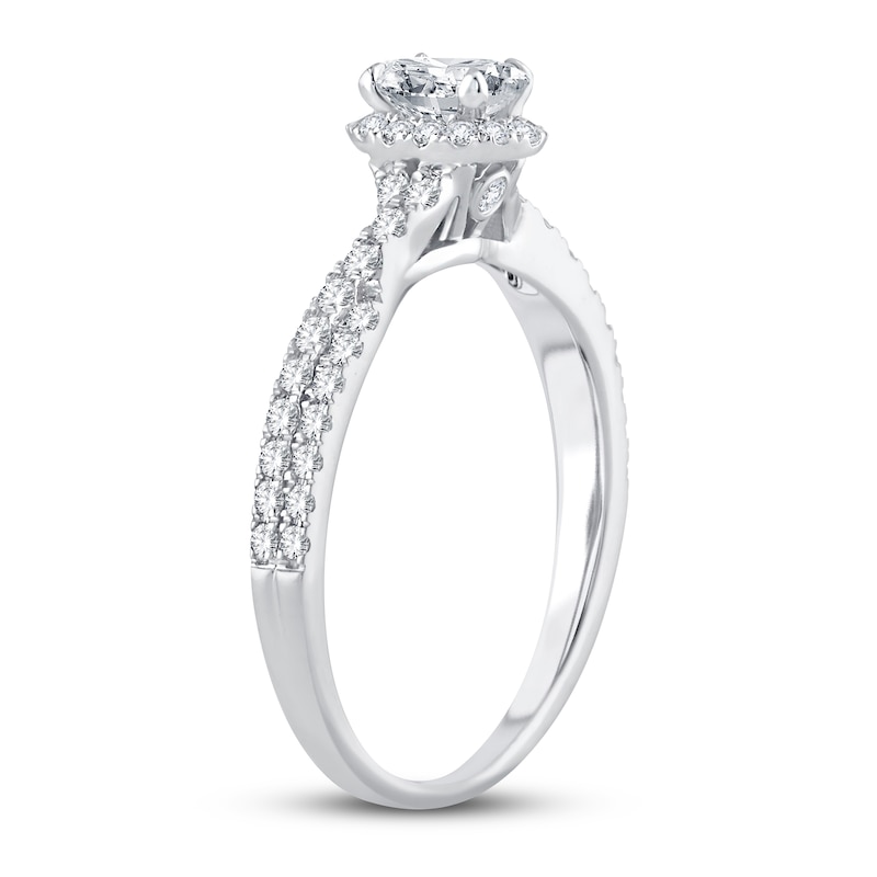 Main Image 2 of Now + Forever Diamond Engagement Ring 3/4 ct tw Oval & Round 14K White Gold
