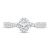 Thumbnail Image 2 of Diamond Engagement Ring 3/4 ct tw Oval & Round  14K White Gold