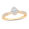 Thumbnail Image 1 of Now + Forever Diamond Engagement Ring 3/4 ct tw Oval & Round 14K Yellow Gold