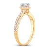 Diamond Engagement Ring 3/4 ct tw Oval & Round  14K Yellow Gold