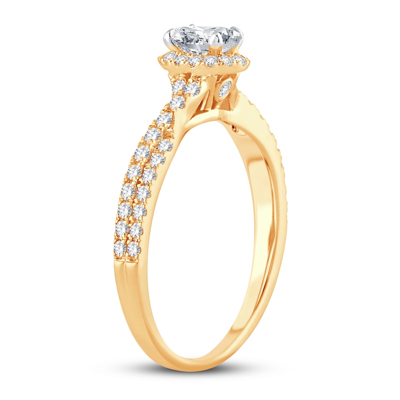 Main Image 2 of Now + Forever Diamond Engagement Ring 3/4 ct tw Oval & Round 14K Yellow Gold