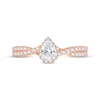 Thumbnail Image 3 of Now + Forever Diamond Engagement Ring 3/4 ct tw Pear & Round 14K Rose Gold