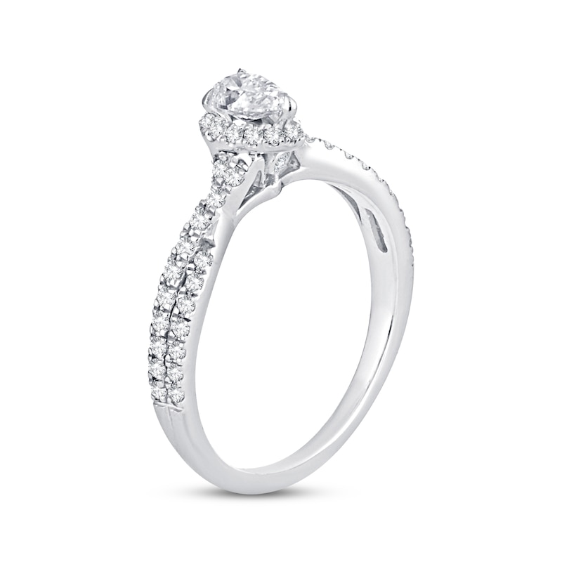 Main Image 2 of Now + Forever Diamond Engagement Ring 3/4 ct tw Pear & Round 14K White Gold