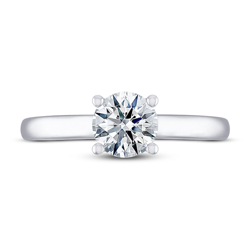 THE LEO Ideal Cut Diamond Solitaire Engagement Ring 1 ct tw 14K White Gold