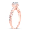 Thumbnail Image 2 of Now + Forever Diamond Engagement Ring 3/4 ct tw Emerald & Round 14K Rose Gold