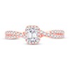 Thumbnail Image 3 of Now + Forever Diamond Engagement Ring 3/4 ct tw Emerald & Round 14K Rose Gold