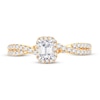Thumbnail Image 3 of Now + Forever Diamond Engagement Ring 3/4 ct tw Emerald & Round 14K Yellow Gold