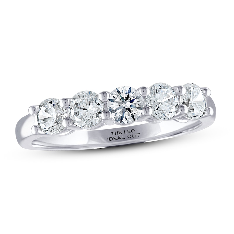 Main Image 1 of THE LEO Ideal Cut Diamond Anniversary Ring 1 ct tw 14K White Gold